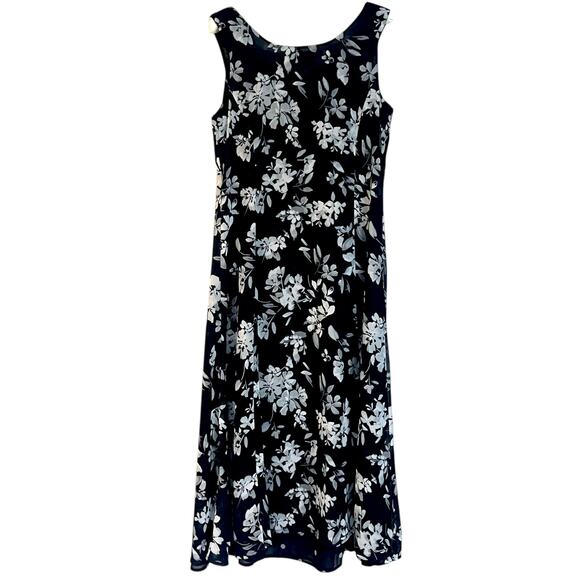 Coldwater Creek Reversable Floral Polka Dot Fit & Flare Dress Sleeveless Size PS - Picture 3 of 9